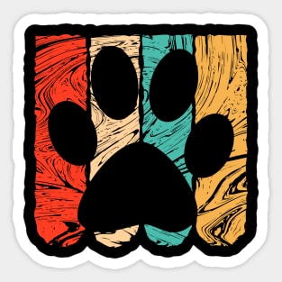 Vintage Dog Puppy Dog Paw Print Dog Love Pet Paw Sticker